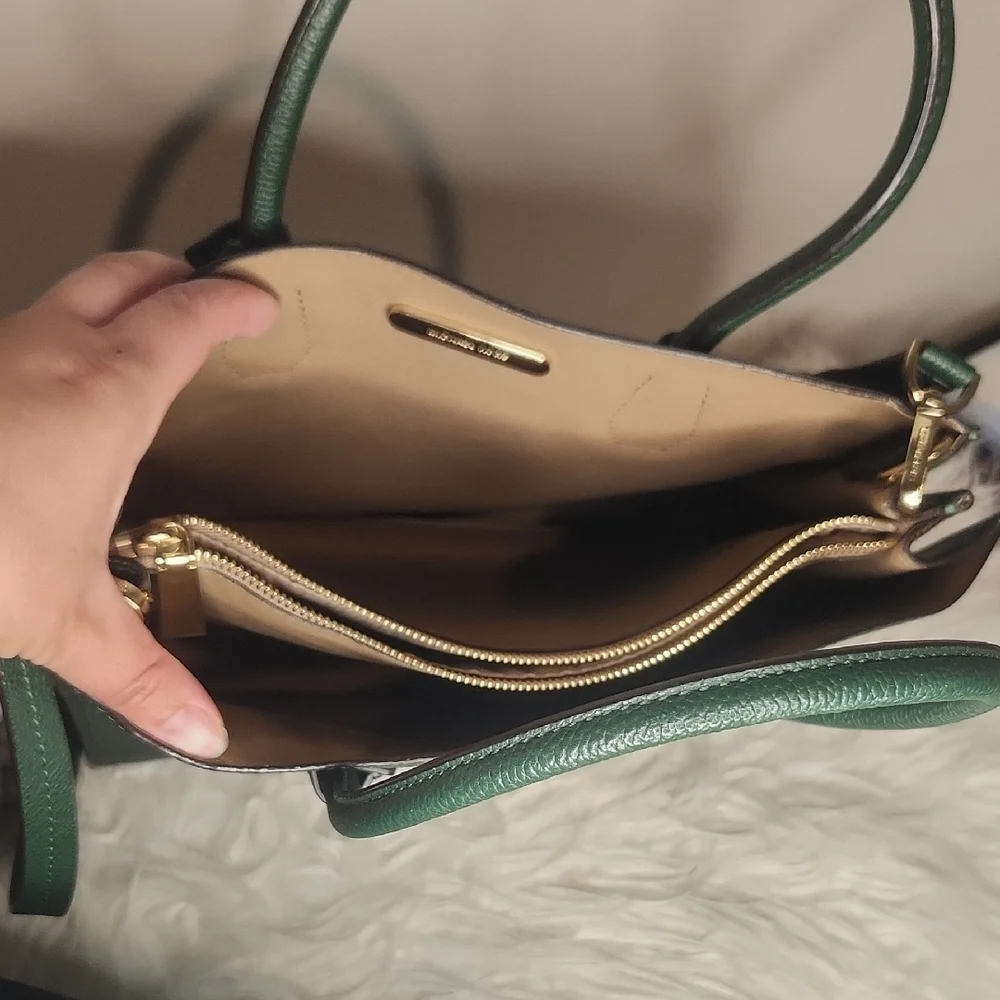 Michael Kors Dark Green Tote Bag - Picture 9 of 13